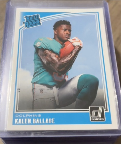 2018 Donruss #330 Kalen Ballage Rated Rookie — front