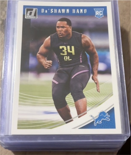2018 Donruss #393 Da'Shawn Hand Rookie Detroit Lions — front