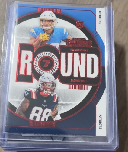 2024 Panini Contenders Round Numbers #7 Jahmyr Gibbs & Jakobi Meyers — front