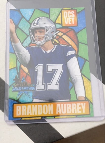 2024 Dallas Card Show DCS VET Brandon Aubrey — front