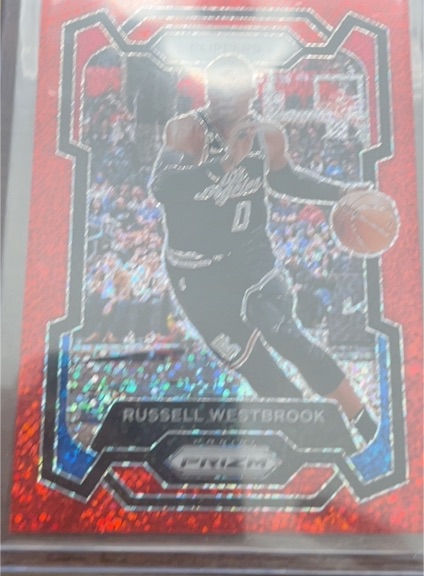 2023 Panini Prizm Red Shimmer Prizm #0 Russell Westbrook — front