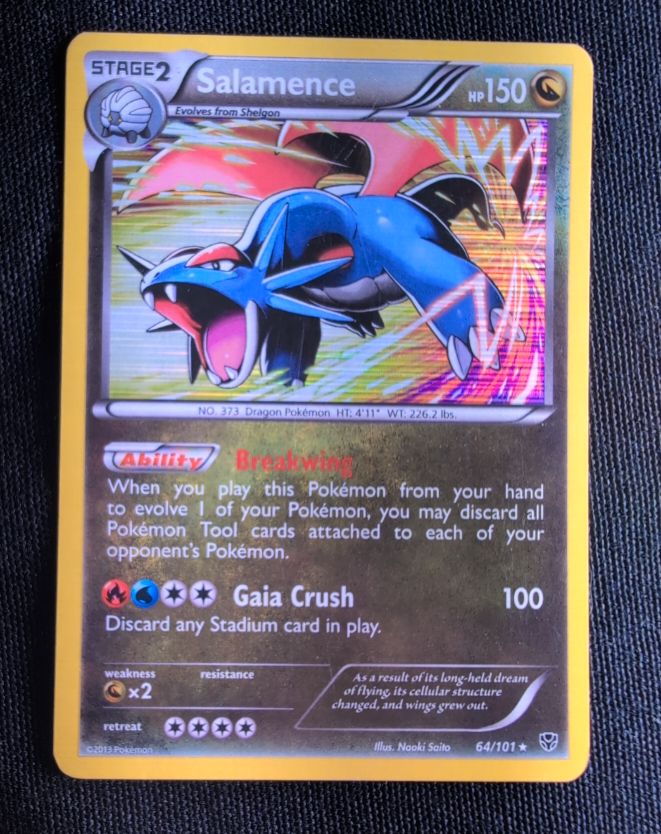 2013 Pokémon Plasma Blast #64 Salamence — front