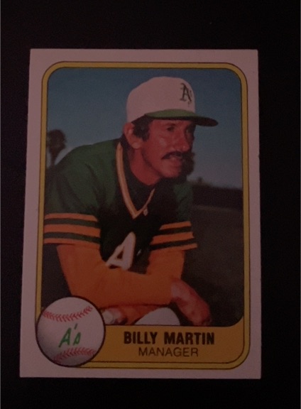 1981 Fleer #581 Billy Martin — front