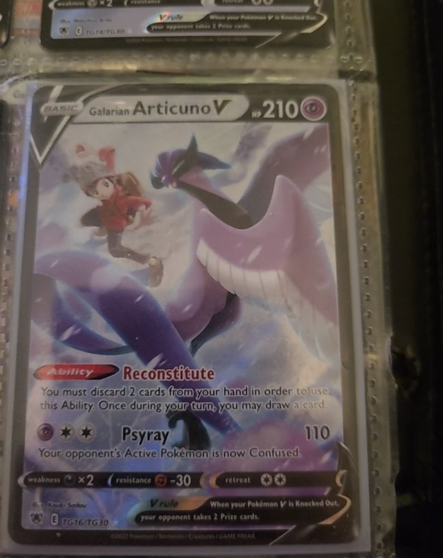2022 Pokémon TCG Astral Radiance #TG16 Galarian Articuno V — front