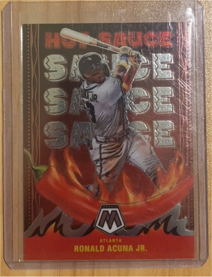 2022 Panini Mosaic #HS-4 Ronald Acuna Jr. Hot Sauce — front