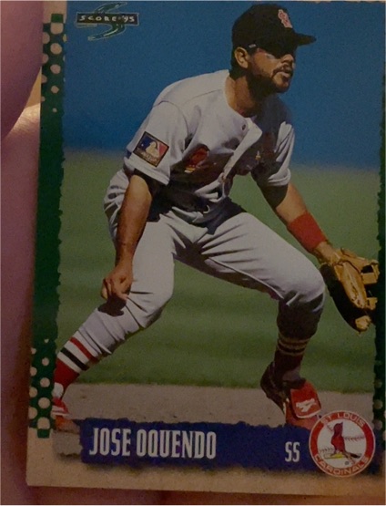 1995 Score #218 Jose Oquendo — front