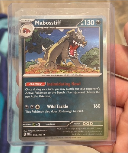 2024 Pokémon Paldean Fates #063 Mabosstiff — front