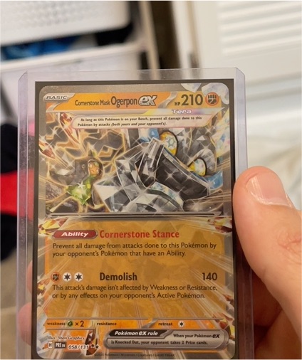 2024 Pokemon Prismatic Evolutions #058 Cornerstone Mask Ogerpon ex — front