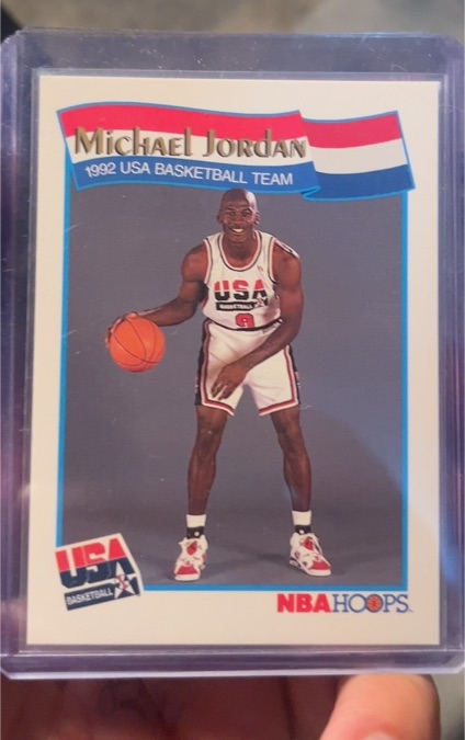 1991-92 NBA Hoops #55 Michael Jordan USA Basketball Team — front