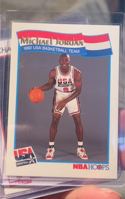 1991-92 NBA Hoops #55 Michael Jordan USA Basketball Team — front