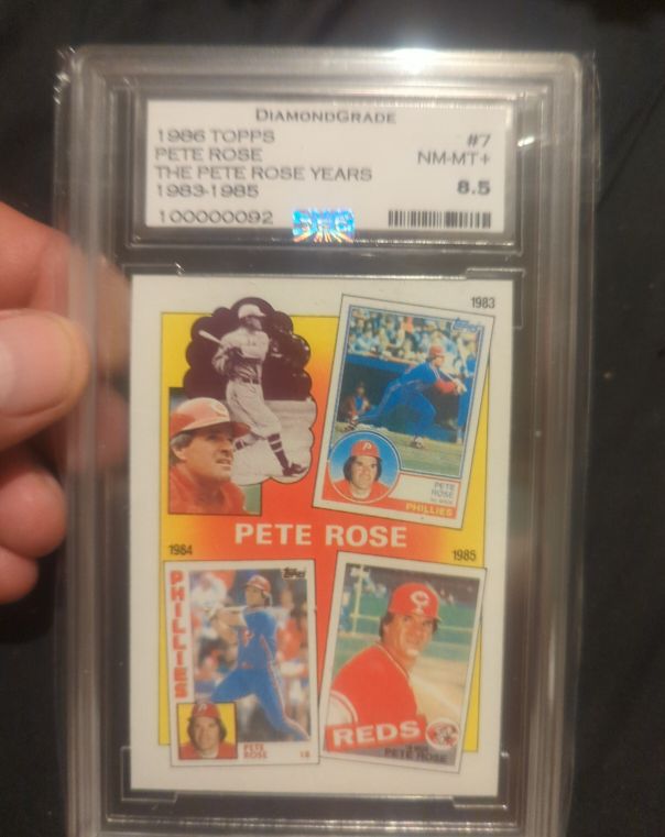 1986 Topps #7 The Pete Rose Years 1983-1985 — front