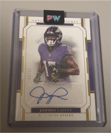 2018 Panini National Treasures #150 Jordan Lasley — front
