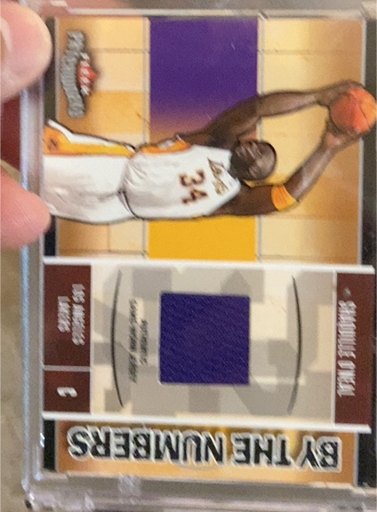 2003 Fleer Patchworks By The Numbers Shaquille O'Neal #BTN-SO — front