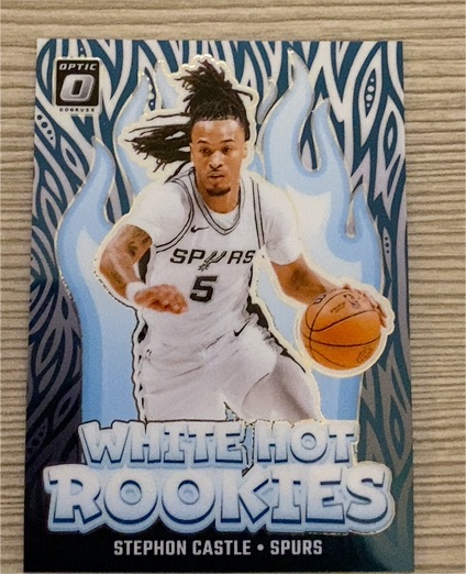 2024-25 Donruss Optic #6 Stephon Castle White Hot Rookies — front
