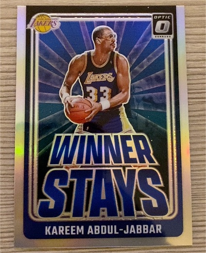 2024-25 Donruss Optic #14 Kareem Abdul-Jabbar Winner Stays — front