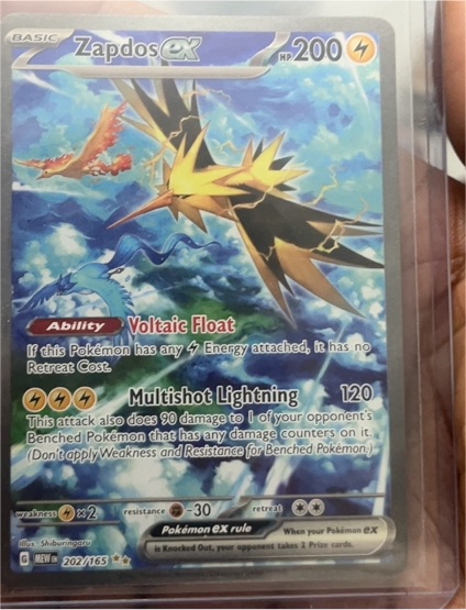 2023 Pokémon Scarlet & Violet 151 #202 Zapdos ex — front