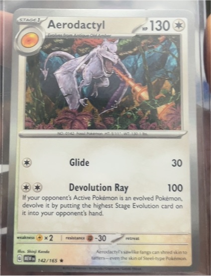2023 Pokémon TCG Scarlet & Violet 151 #142 Aerodactyl — front