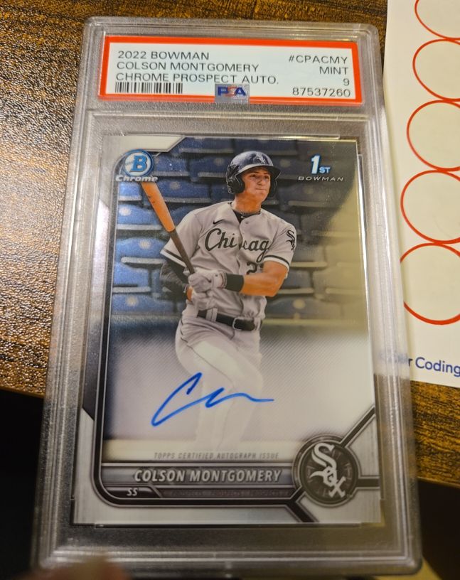 2022 Bowman Chrome Prospect Autographs #CPA-CMY Colson Montgomery — front