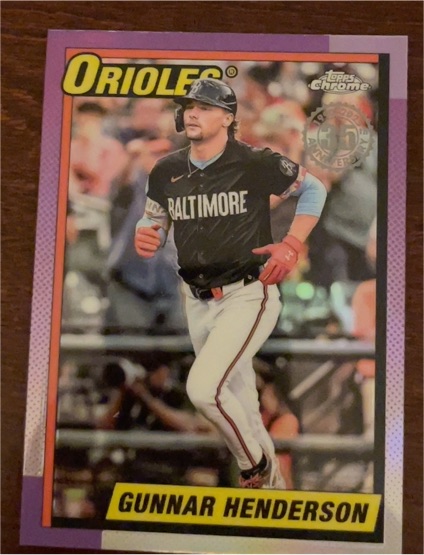 2025 Topps Chrome #90CB-3 Gunnar Henderson 1990 Topps Baseball 35th Anniversary — front