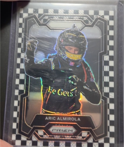 2024 Panini Prizm Checkered Flag #93 Aric Almirola — front