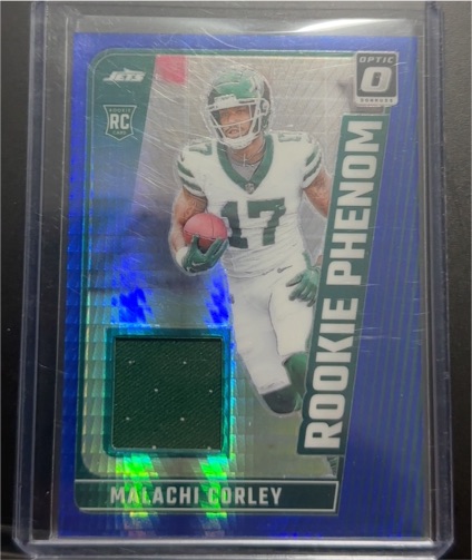2024 Panini Donruss Optic #RPB-MCY Malachi Corley Rookie Phenom Blue Hyper Patch — front