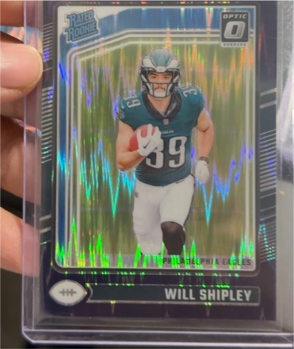 2024 Donruss Optic # Will Shipley Rated Rookie Philadelphia Eagles — front