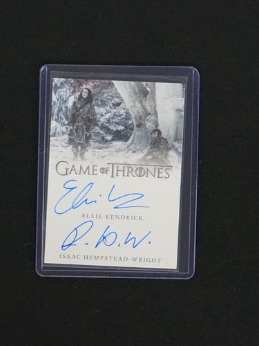 2019 Game of Thrones Inflexions Dual Autograph Ellie Kendrick & Isaac Hempstead-Wright — front