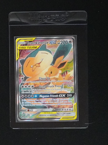 2019 Pokémon SM Black Star Promo #SM169 Eevee & Snorlax GX — front