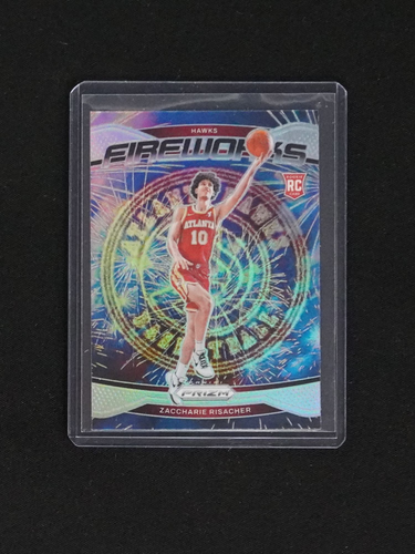 2024-25 Panini Prizm #6 Zaccharie Risacher Fireworks Rookie — front