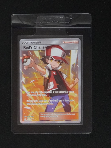 2019 Pokémon Sun & Moon Unbroken Bonds #213 Red's Challenge Full Art — front