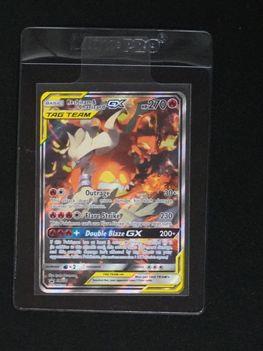 2019 Pokémon SM Black Star Promo #SM201 Reshiram & Charizard GX — front