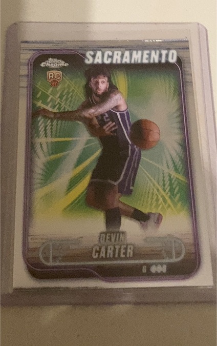 2024-25 Topps Chrome #134 Devin Carter RC Sacramento Kings — front