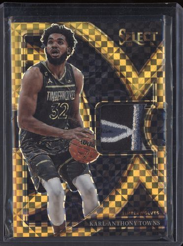 2022 Panini Select Selective Swatches Gold #SS-KAT Karl-Anthony Towns — front