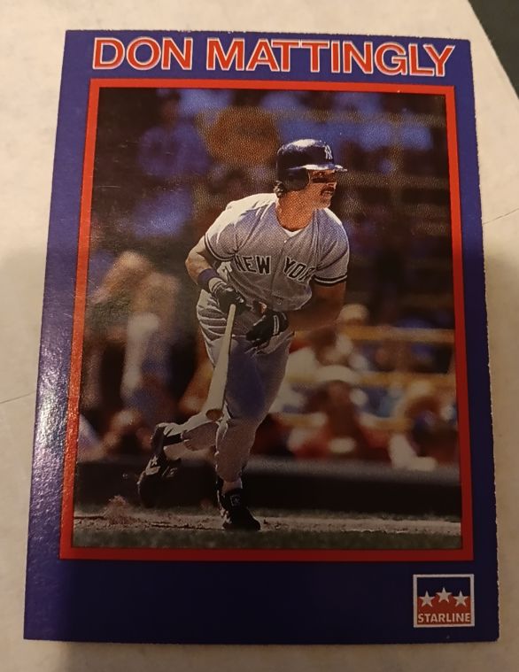 1990 Starline Long John Silver #1 Don Mattingly New York Yankees — front