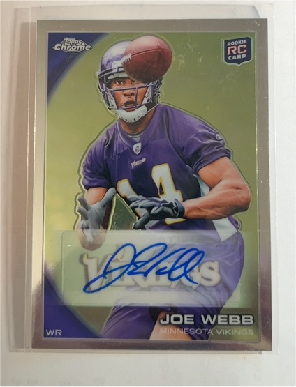 2010 Topps Chrome #C74 Joe Webb Rookie Autograph — front