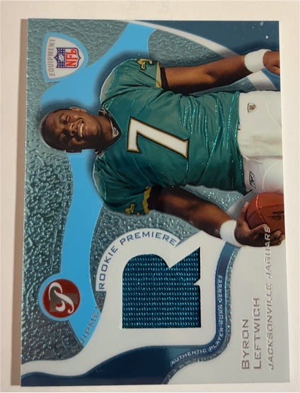 2003 Topps Pristine Rookie Premiere Jersey #RPR-BL Byron Leftwich — front