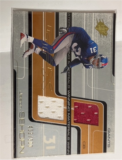 2001 Upper Deck SPx Winning Materials #WM-SE Jason Sehorn — front