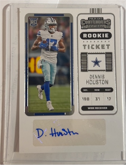 2022 Panini Contenders Rookie Ticket #267 Dennis Houston — front