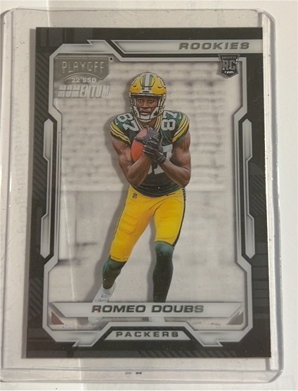 2022 Panini Chronicles Playoff Momentum Rookies #PMR-31 Romeo Doubs — front
