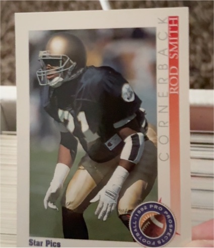 1992 Star Pics #77 Rod Smith Notre Dame Fighting Irish — front