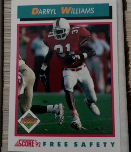 1992 Score #483 Darryl Williams — front