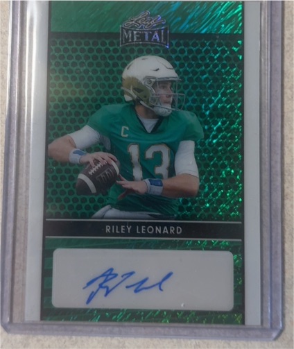 2024 Leaf Metal #Riley Leonard — front