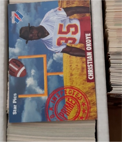 1991 Star Pics Flashback #70 Christian Okoye — front