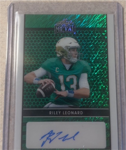 2024 Leaf Metal #LA-RL1 Riley Leonard — front