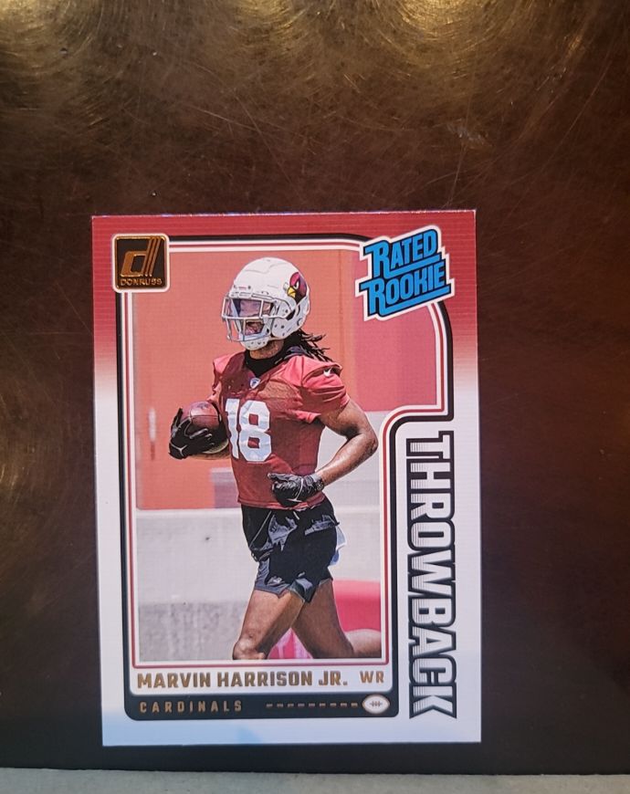 2024 Donruss #44 Marvin Harrison Jr. Throwback Rated Rookie — front