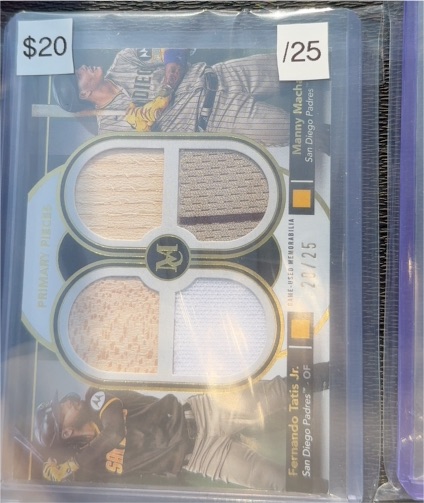 2024 Topps Museum Collection Primary Pieces Quad Relics #21/25 Fernando Tatis Jr. & Manny Machado — front