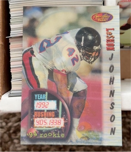 1994 Pinnacle Sportflics #165 LeShon Johnson Rookie — front