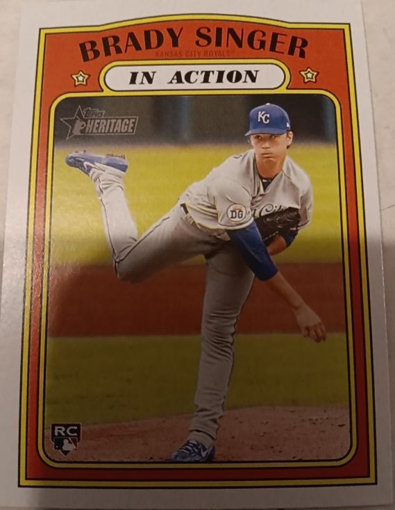 2021 Topps Heritage #130 Brady Singer — front