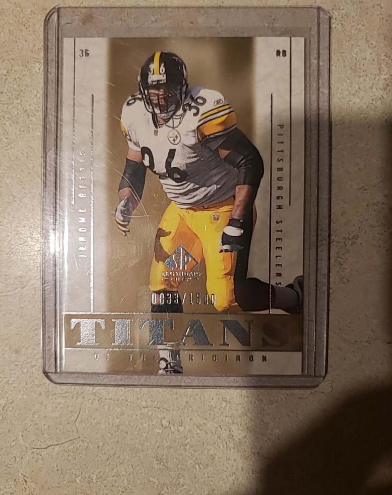 2002 Upper Deck SP Legendary Cuts Titans of the Gridiron #36 Jerome Bettis — front