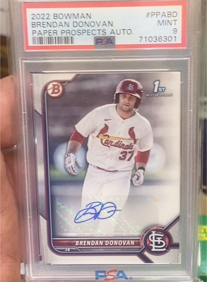 2022 Bowman Paper Prospects Auto #PPA-BD Brendan Donovan — front